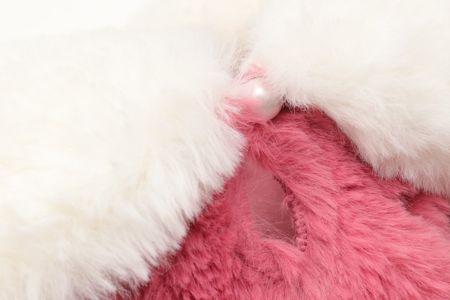 ブローチ付冬いちごファーコート