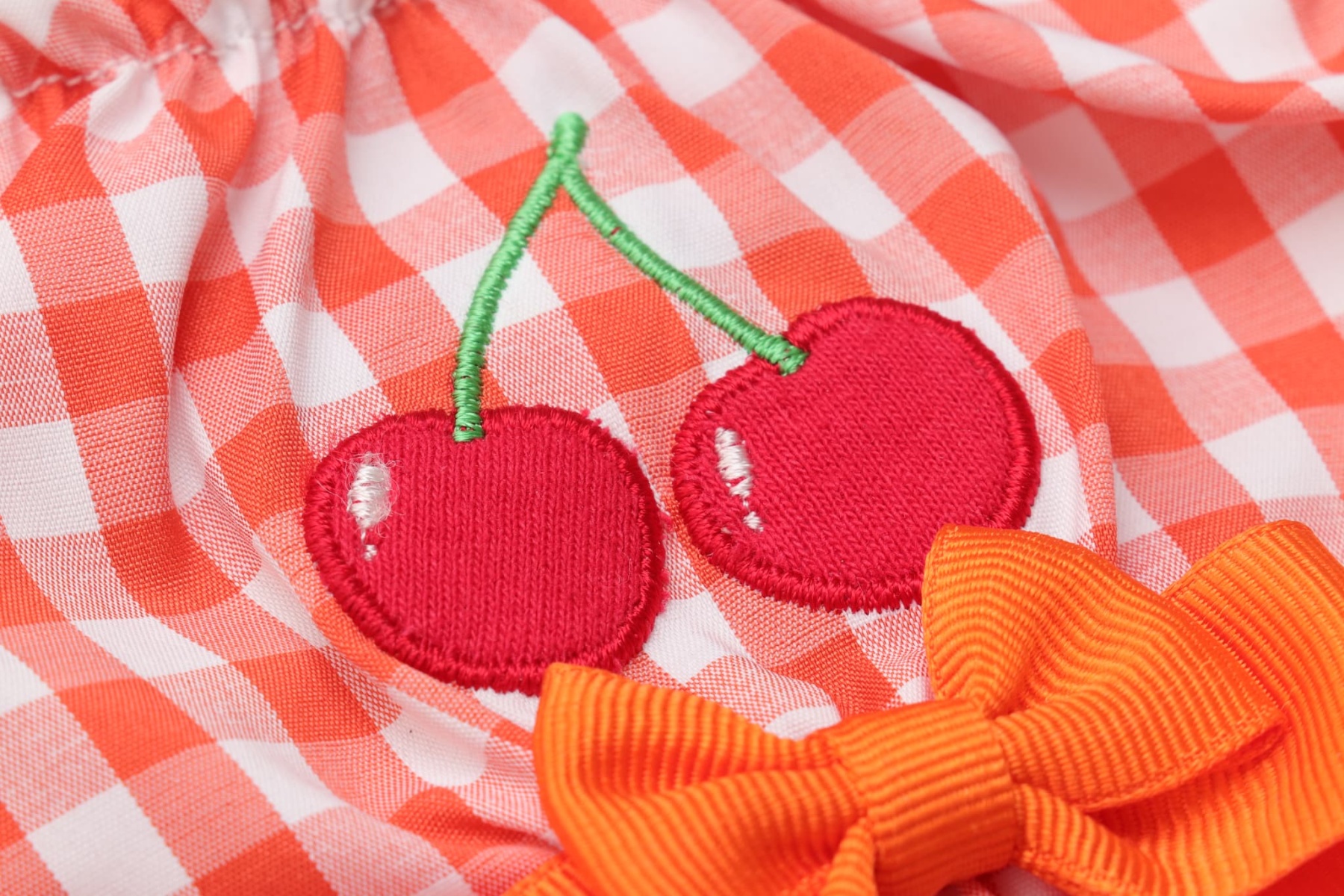 さくらんぼギンガムスモッグ