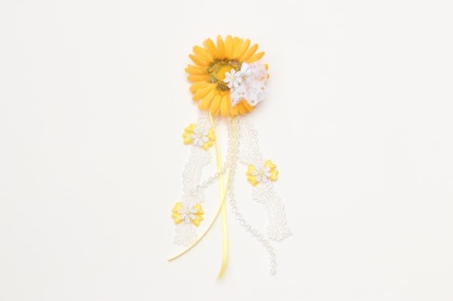 ガーベラロングバレッタリボン