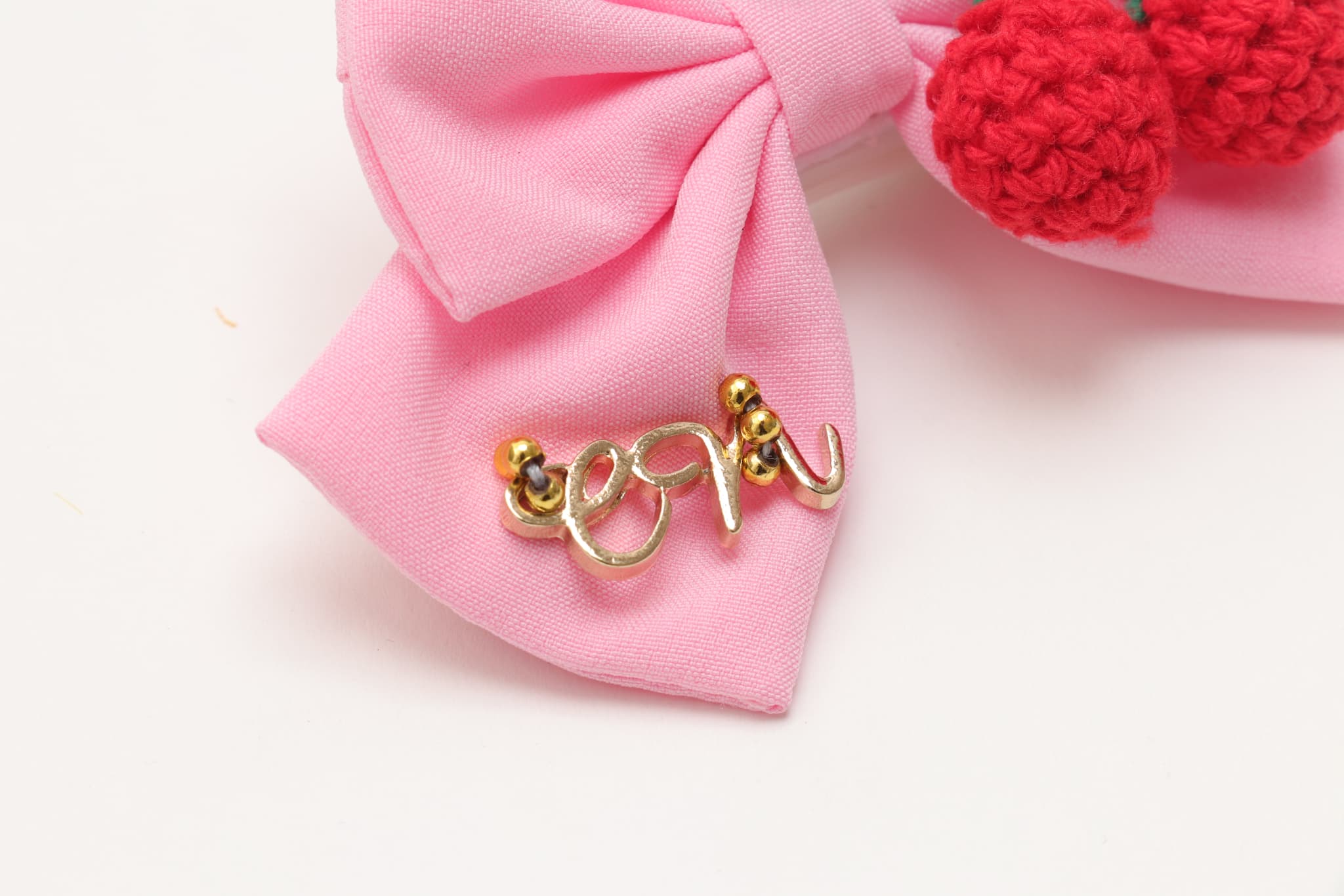 編みぐるみさくらんぼバレッタ