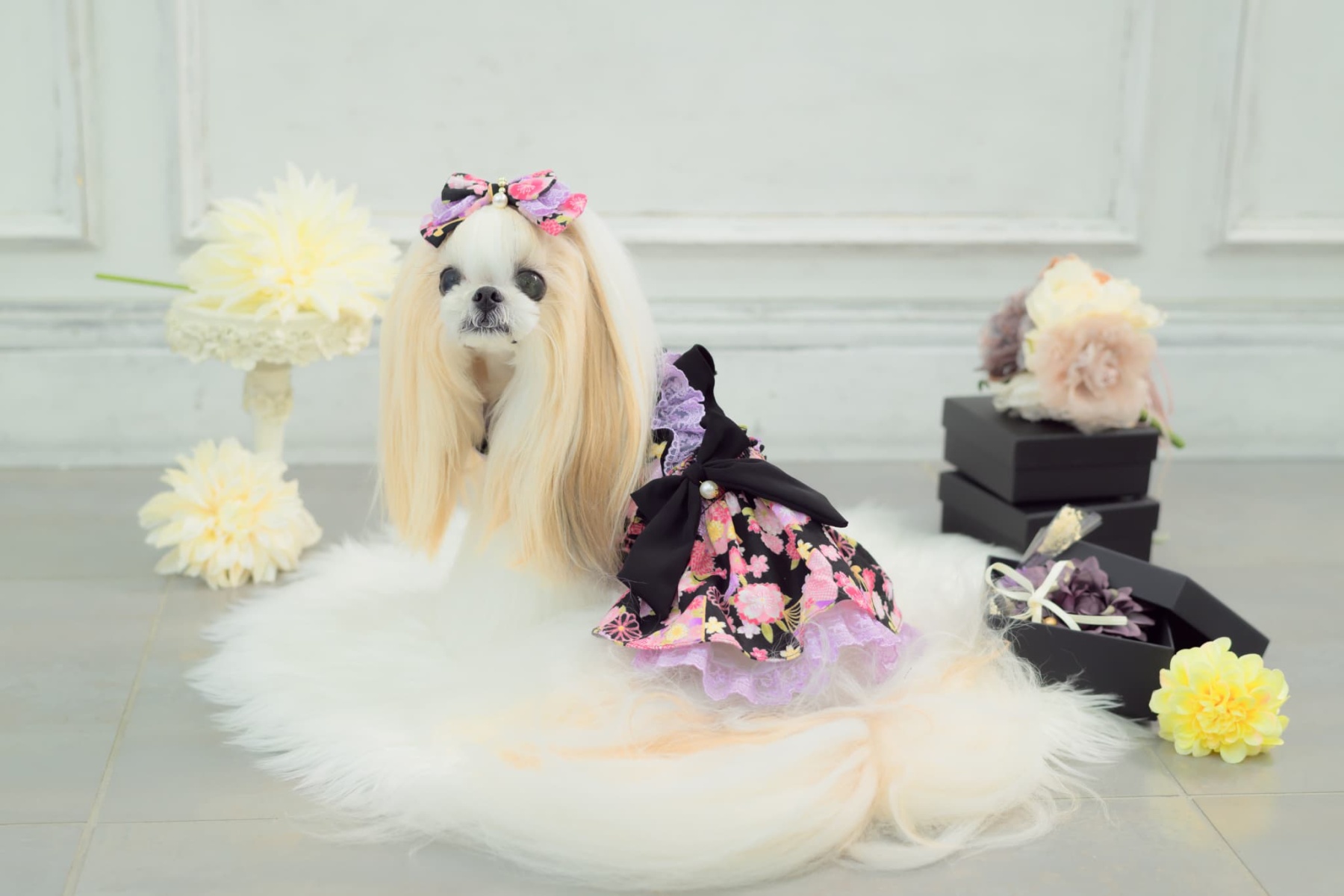 花柄和ロりワンピース