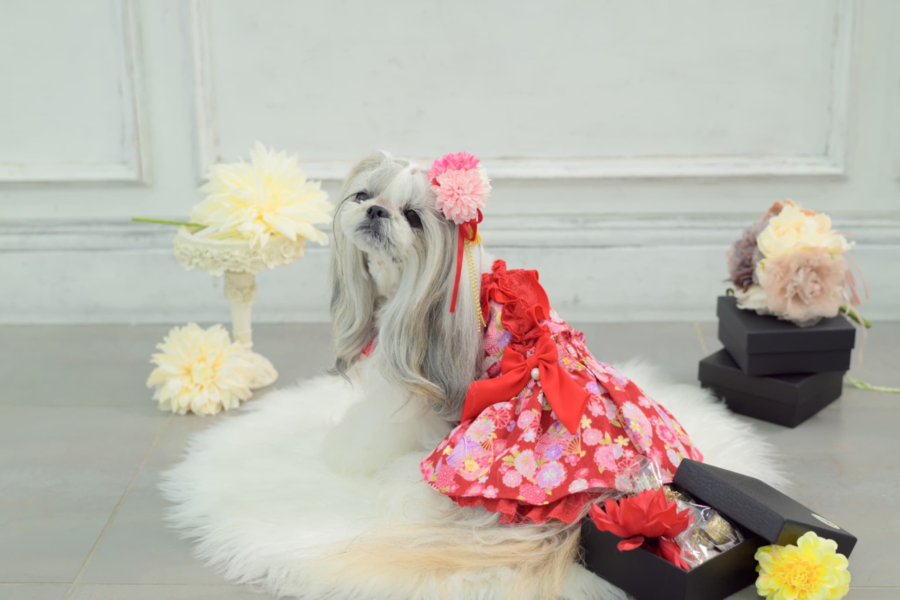 花柄和ロりワンピース