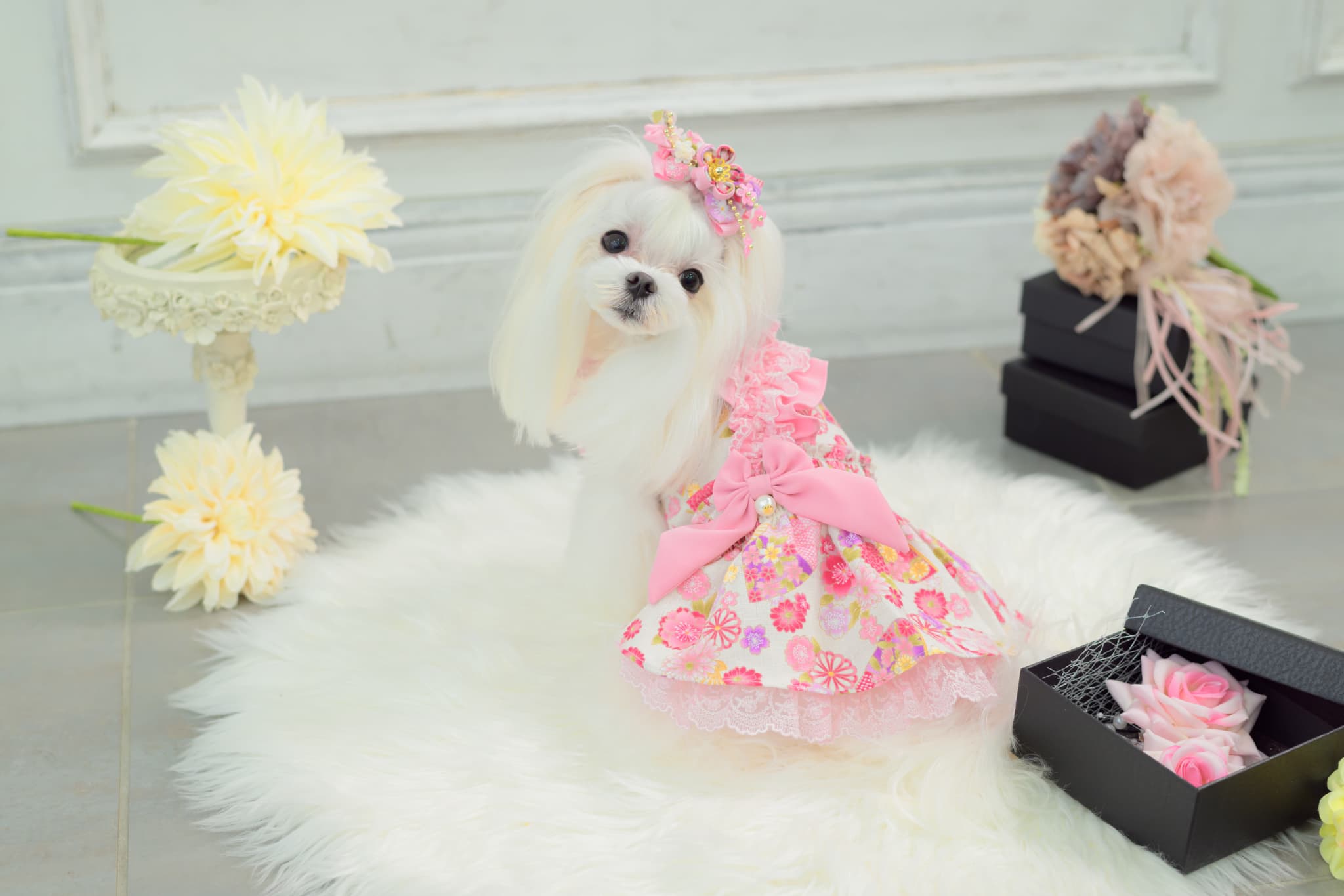 花柄和ロりワンピース