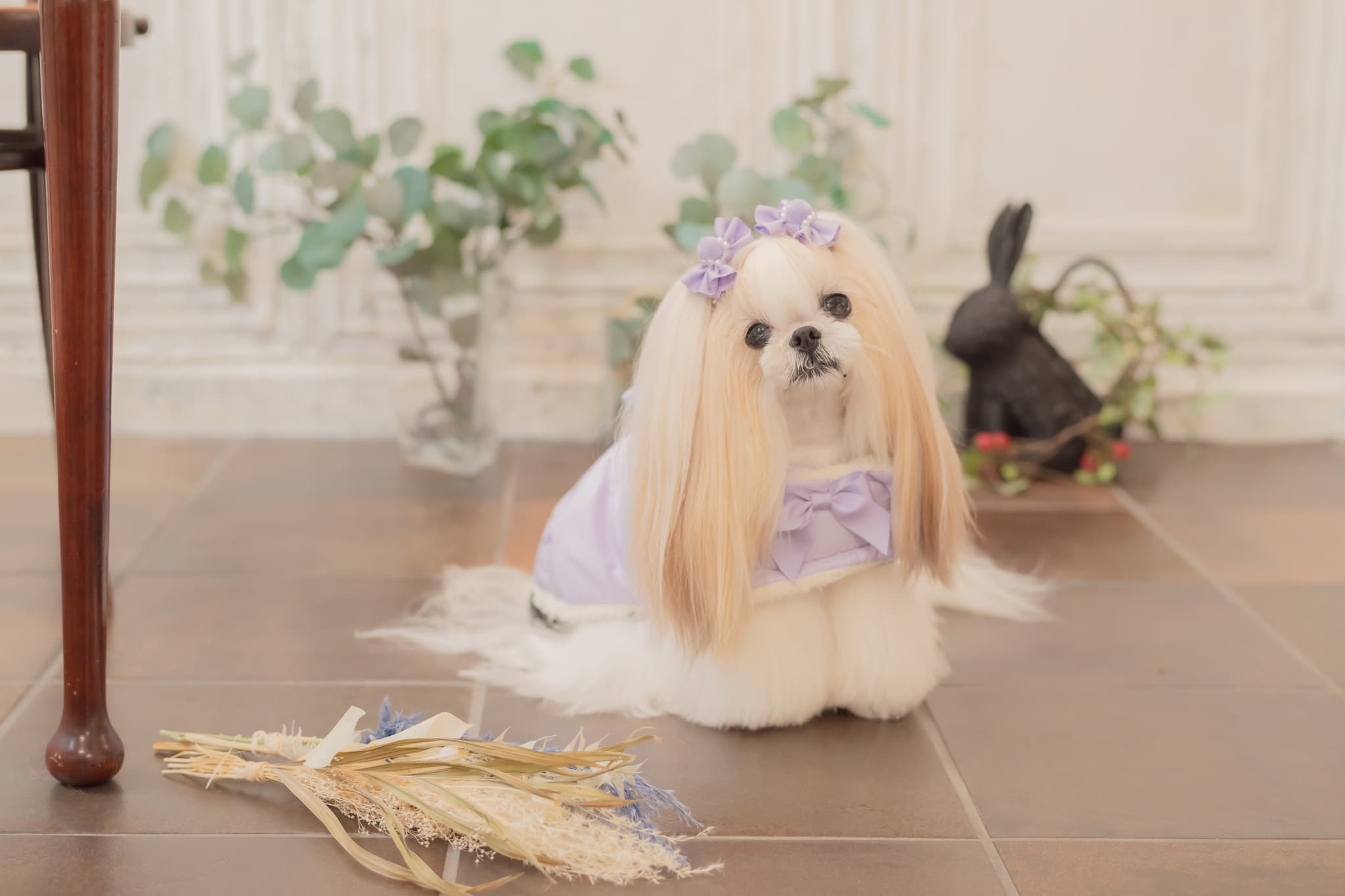 1174リボン付き中綿マント