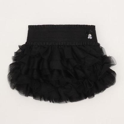 【WEB限定】チュールフリルスカート（ブラック）