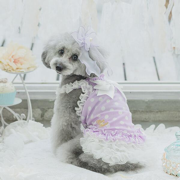 オーガンジーフリルバレッタリボン