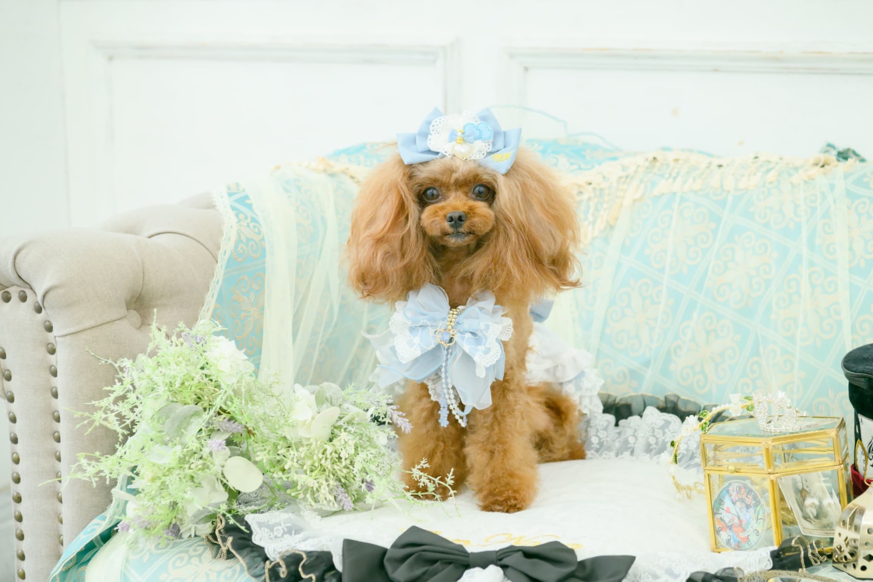 オーガンジーフリル アリスブローチ