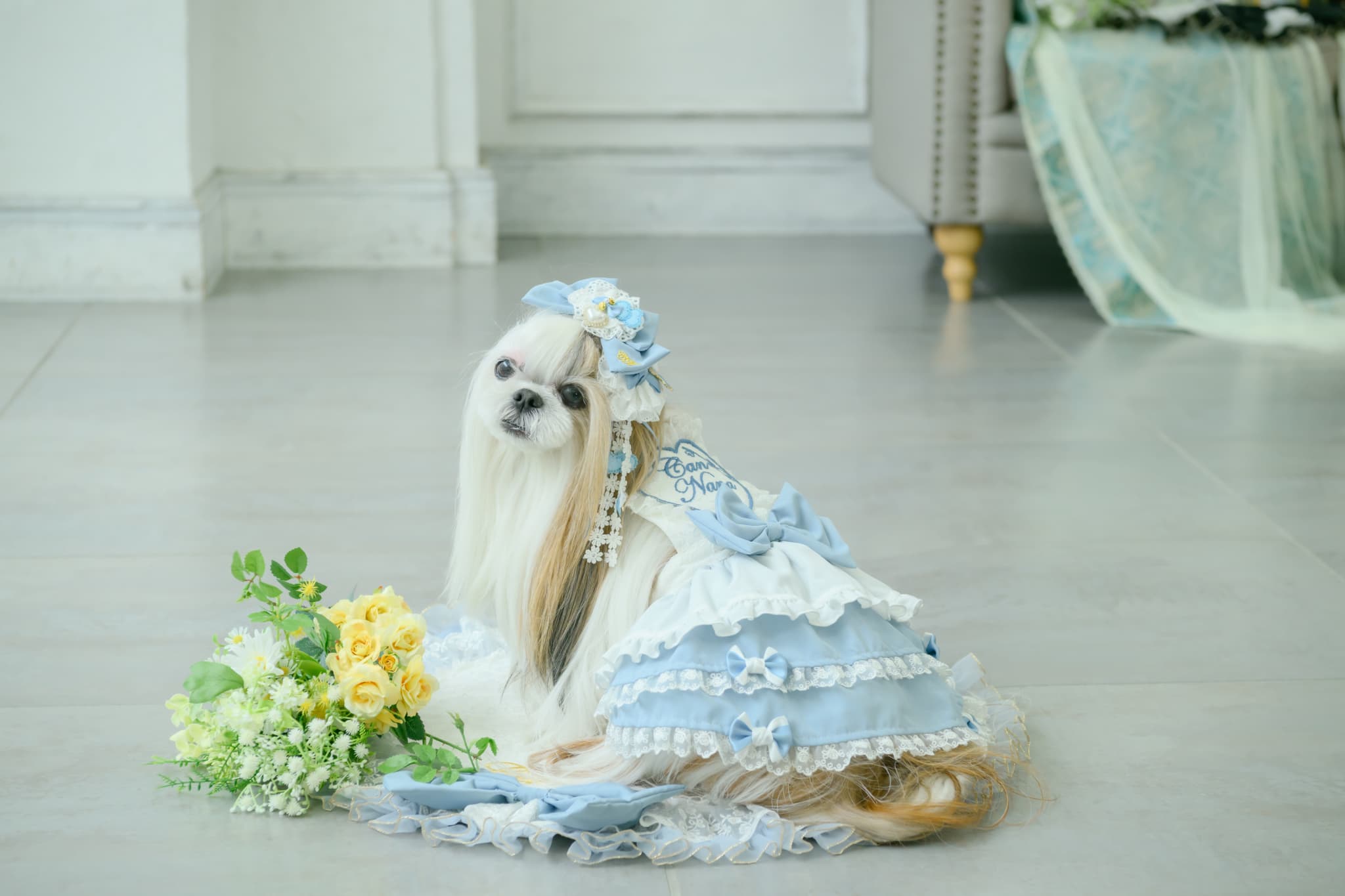 アリス エプロンワンピース（ブルー）