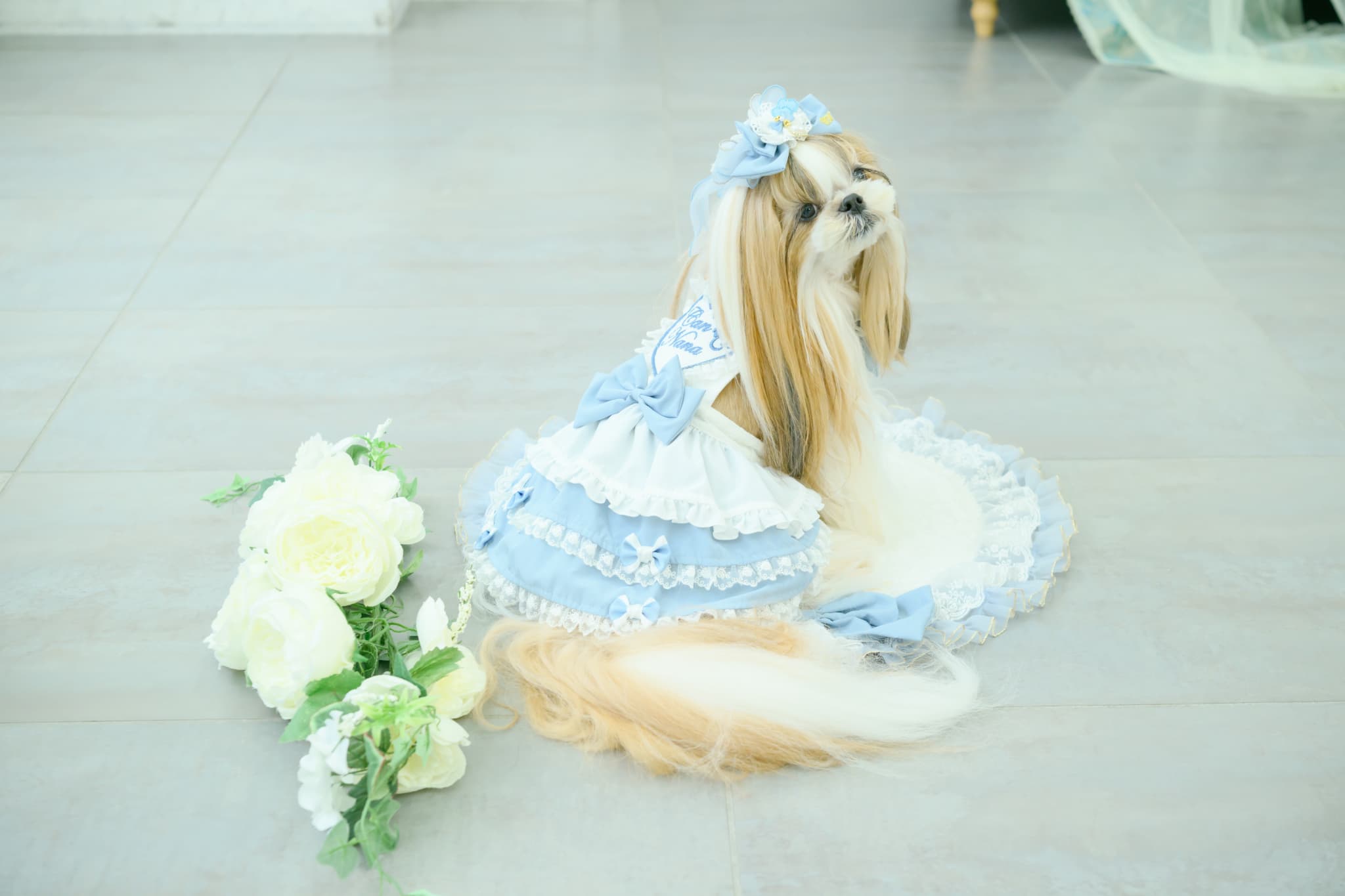 アリス エプロンワンピース（ブルー）