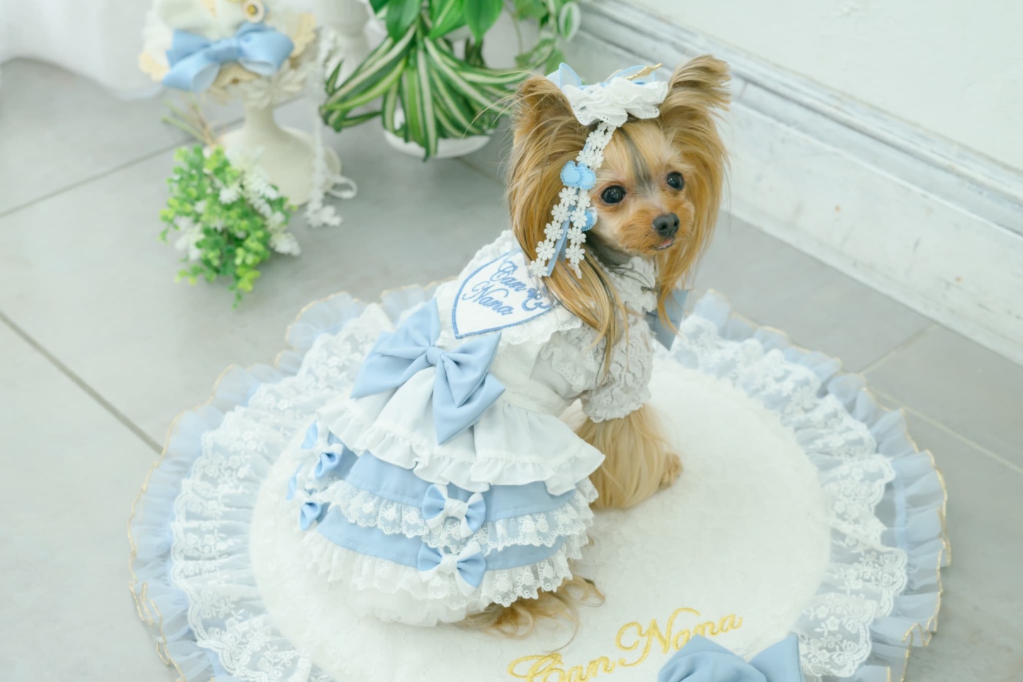 アリス エプロンワンピース（ブルー）