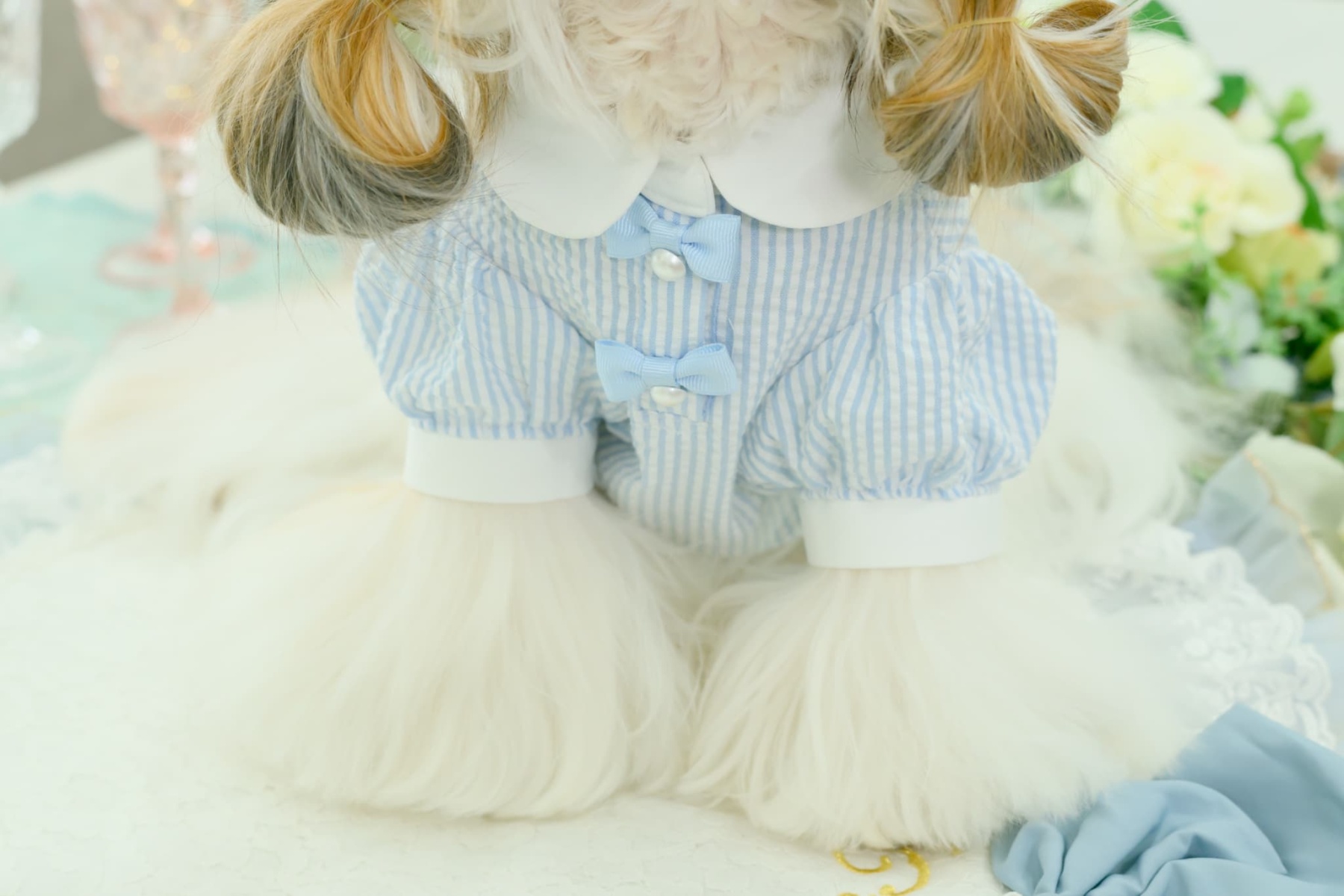 アリス ストライプシャツ ブルー