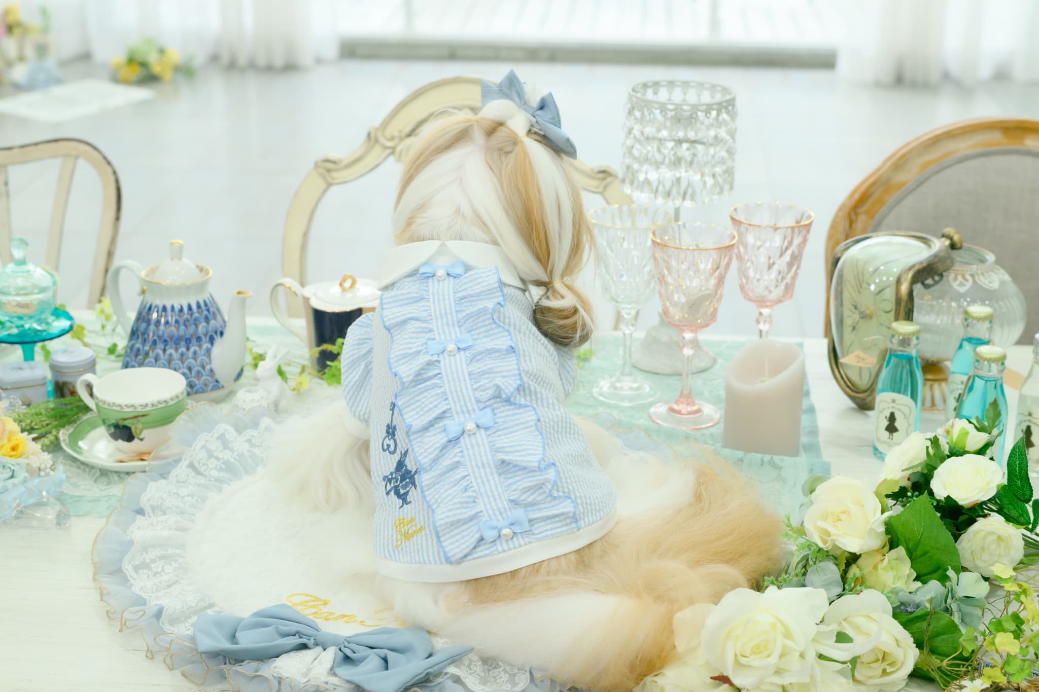 アリス ストライプシャツ ブルー