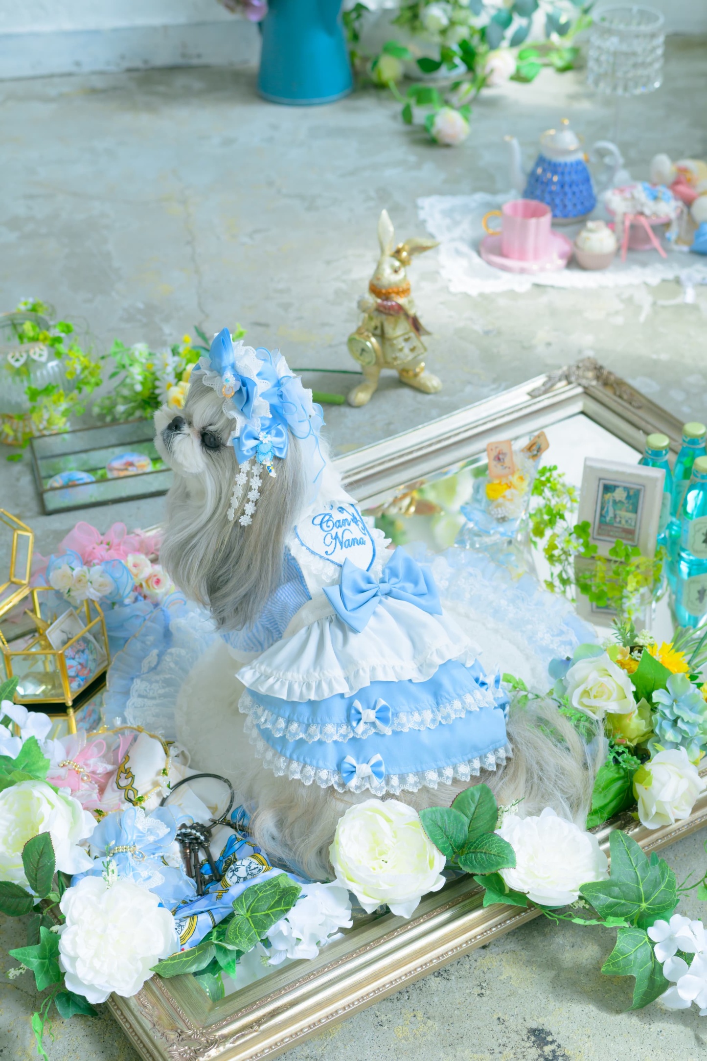 アリス エプロンワンピース（ブルー）