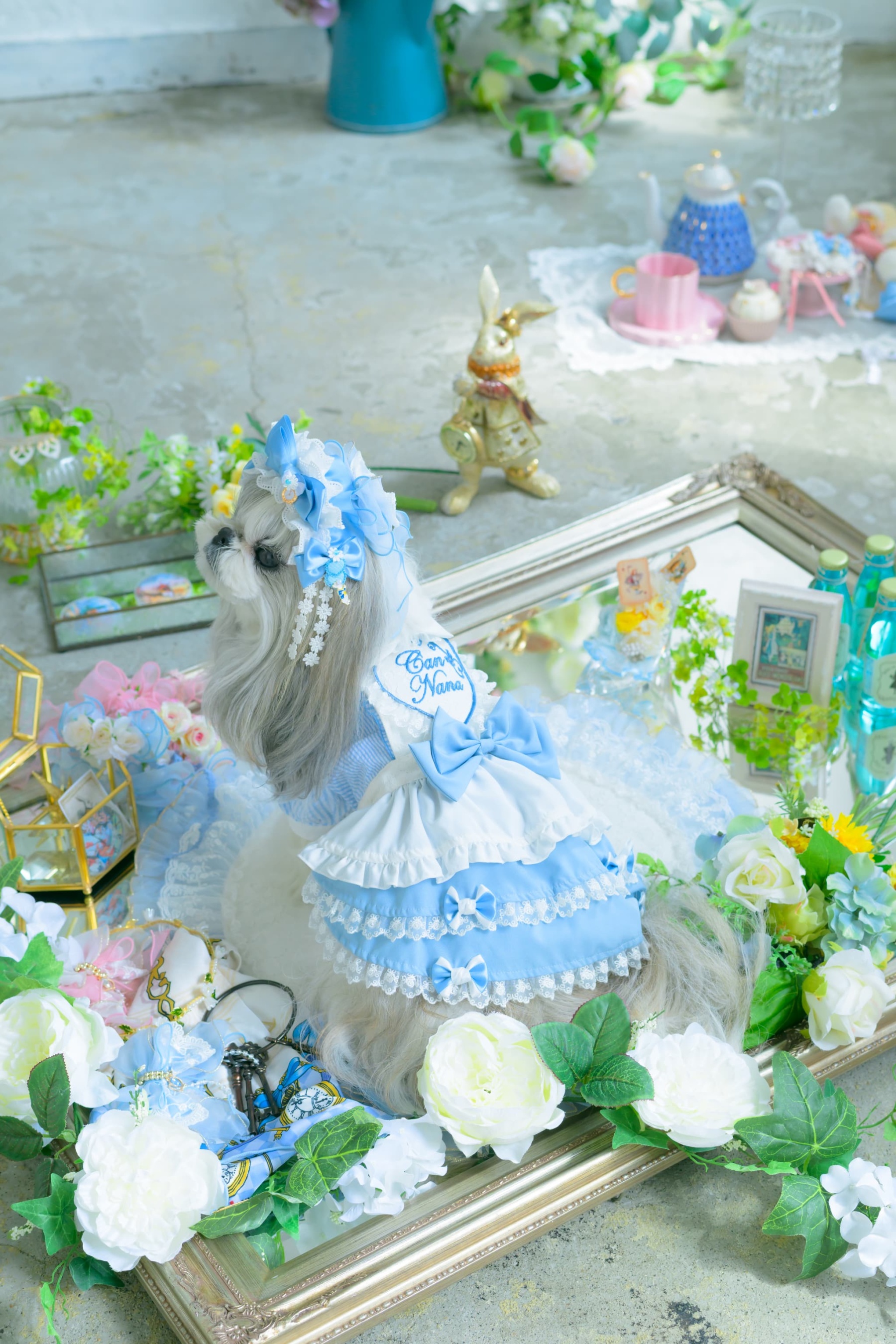 アリス エプロンワンピース（ブルー）