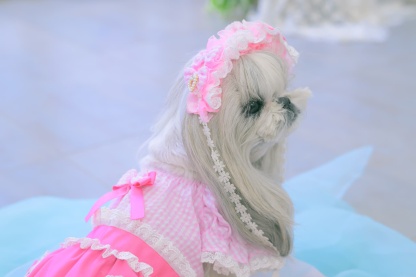 1177 ハートギンガムワンピース