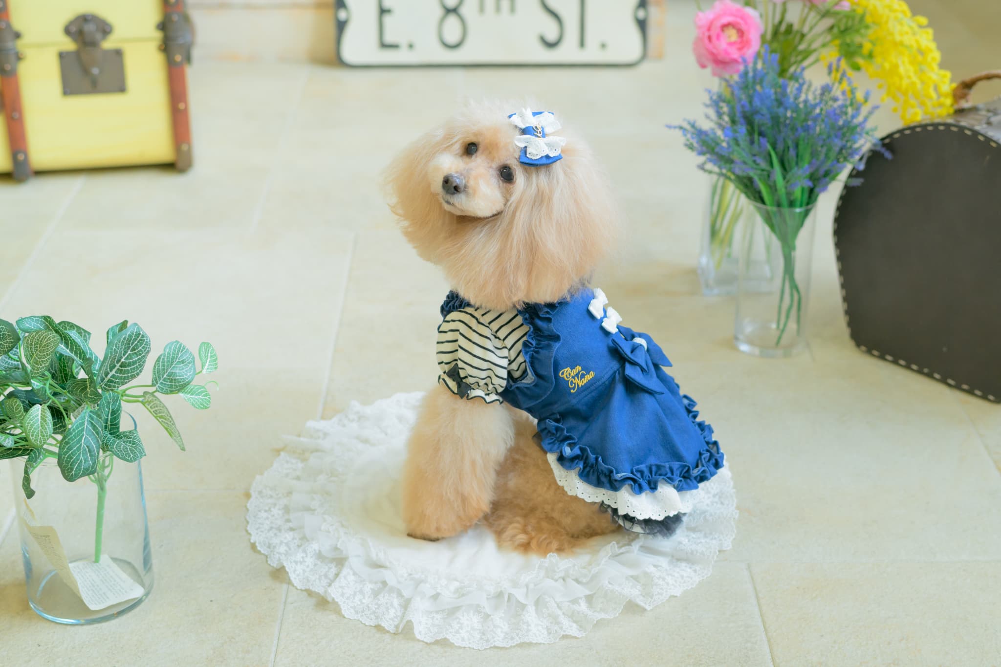 1181ストレッチデニムキャミワンピース