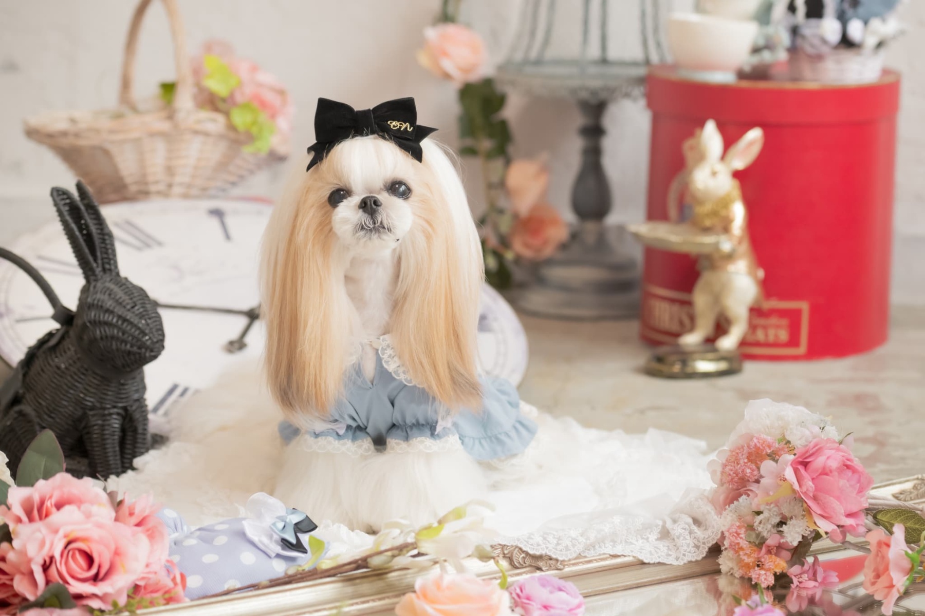 黒ベルベットのアリスカチューシャリボン