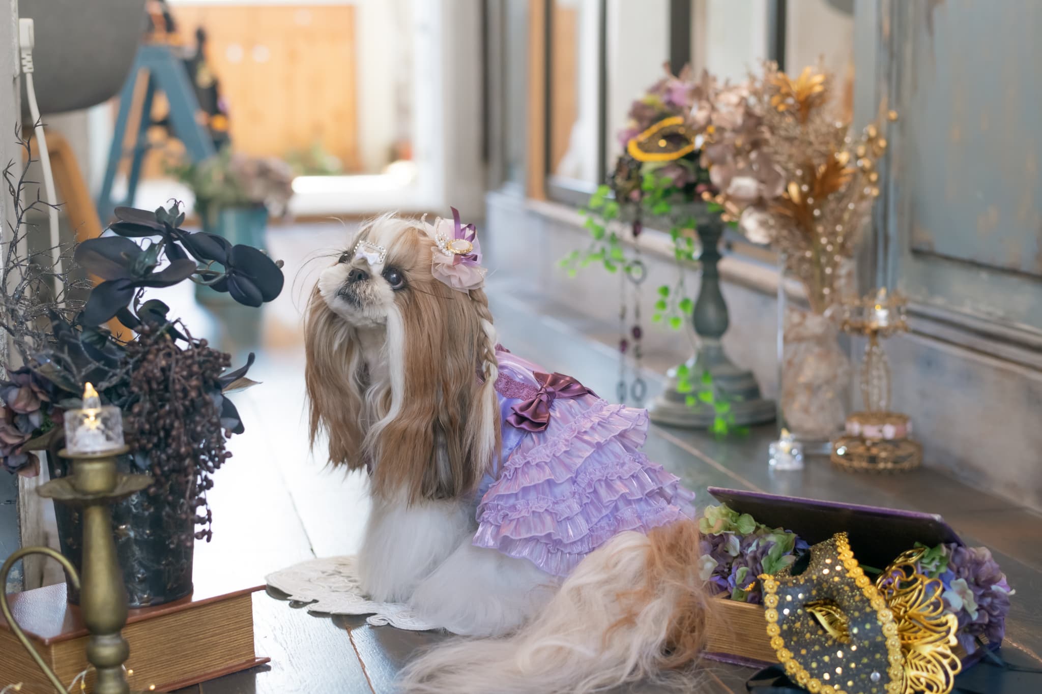 サテンドレスアップワンピース