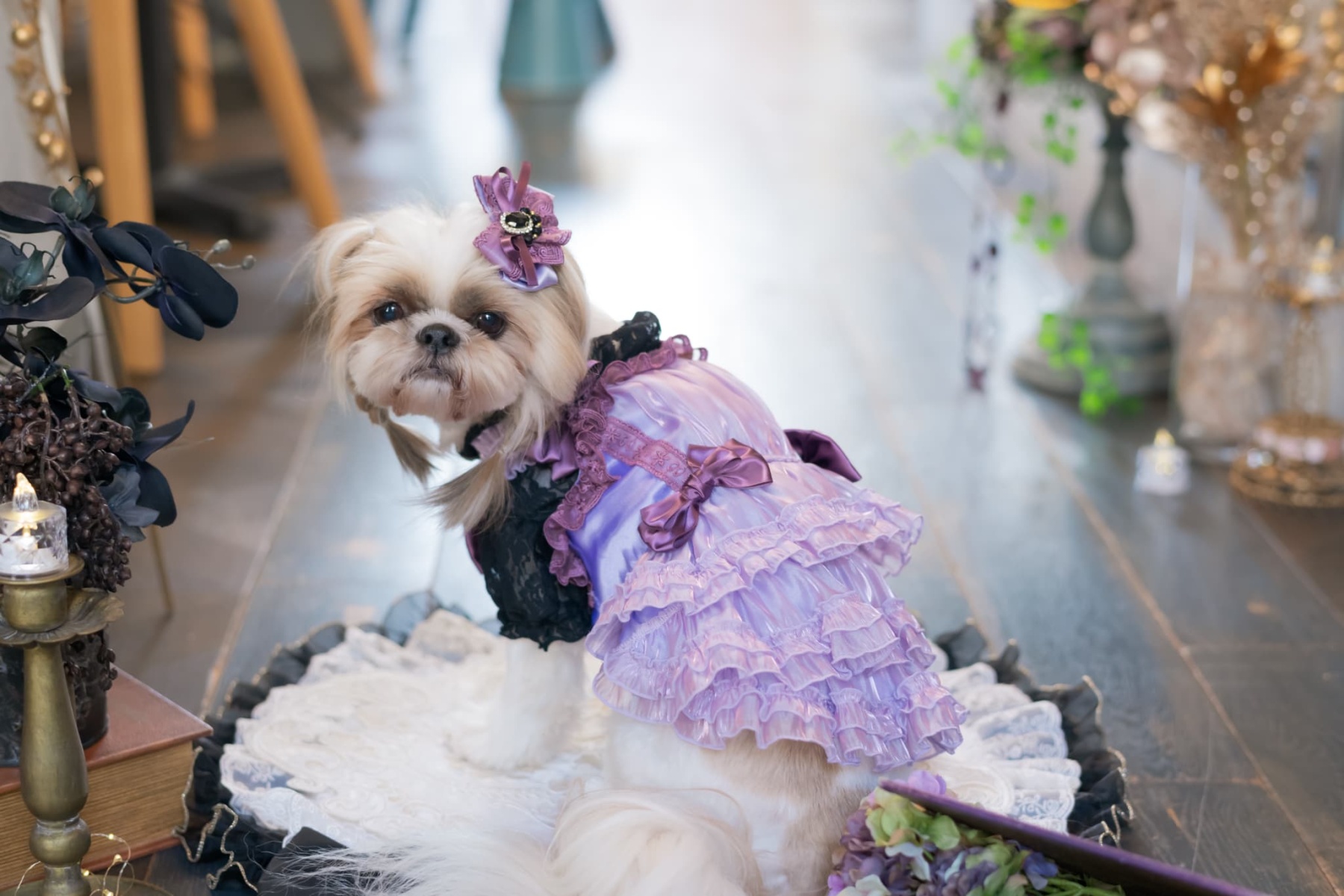 サテンドレスアップワンピース