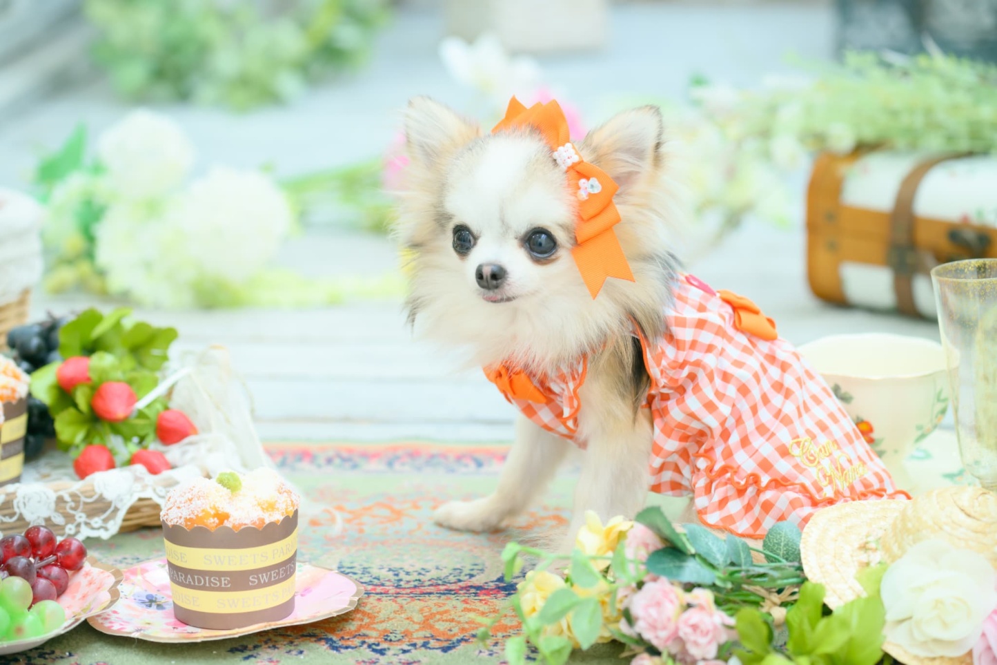 さくらんぼギンガムスモッグ