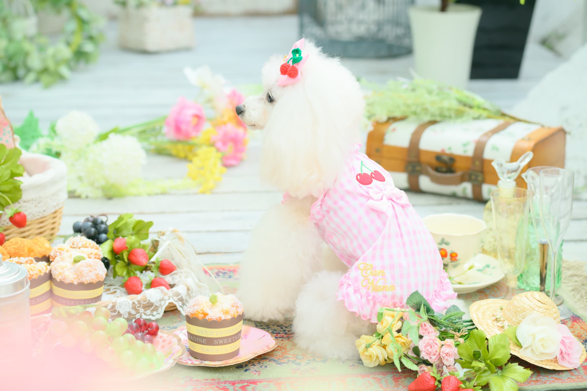 編みぐるみさくらんぼバレッタ