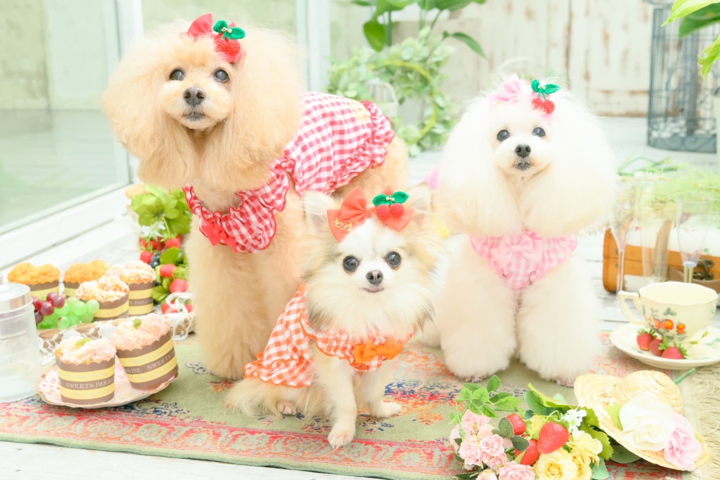 編みぐるみさくらんぼバレッタ