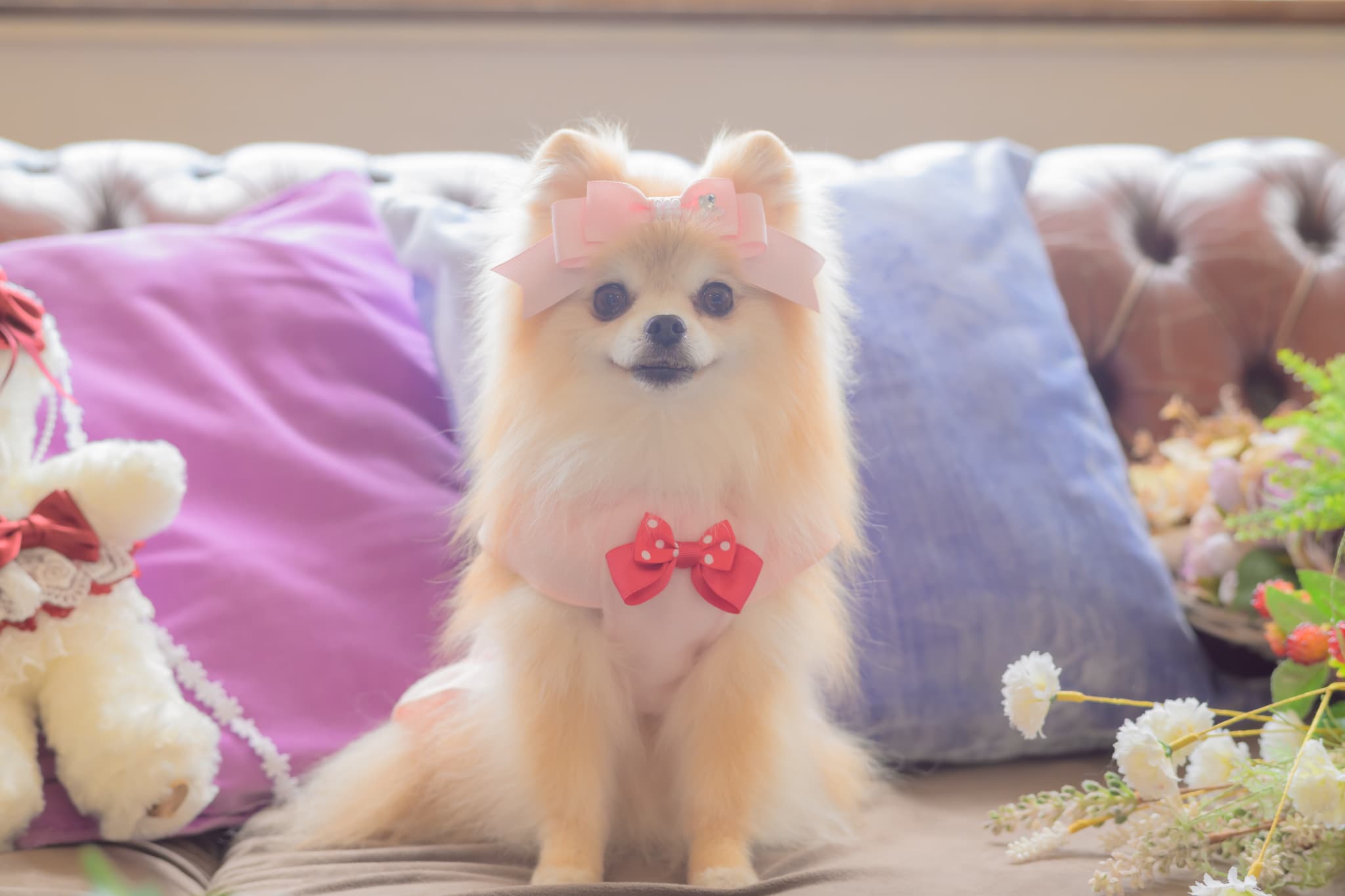 1171くまいちごフリースワンピース