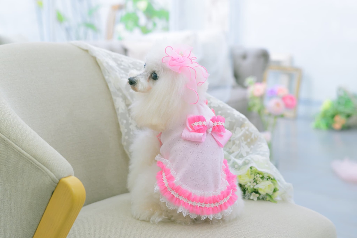 1179ハートメッシュフリルカットソー