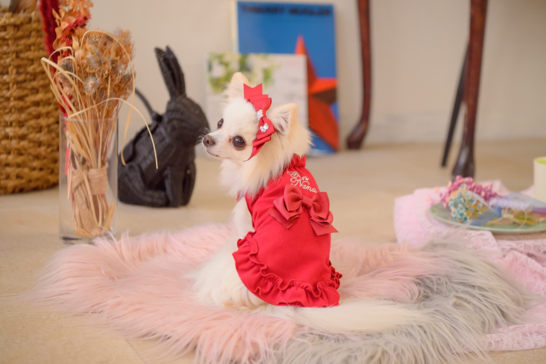 リボンカットソーワンピース