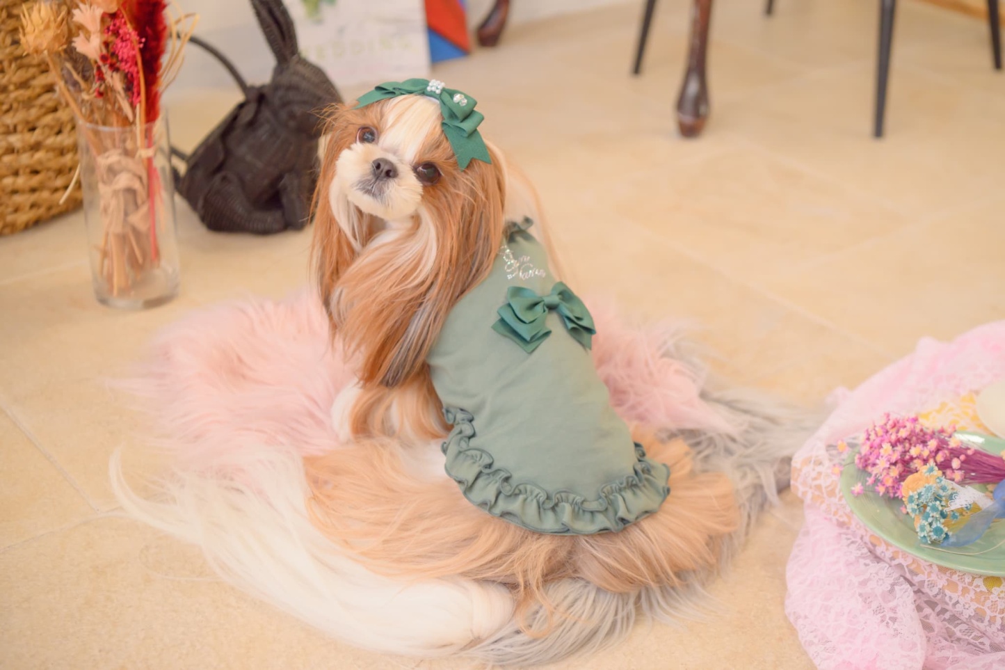 リボンカットソーワンピース