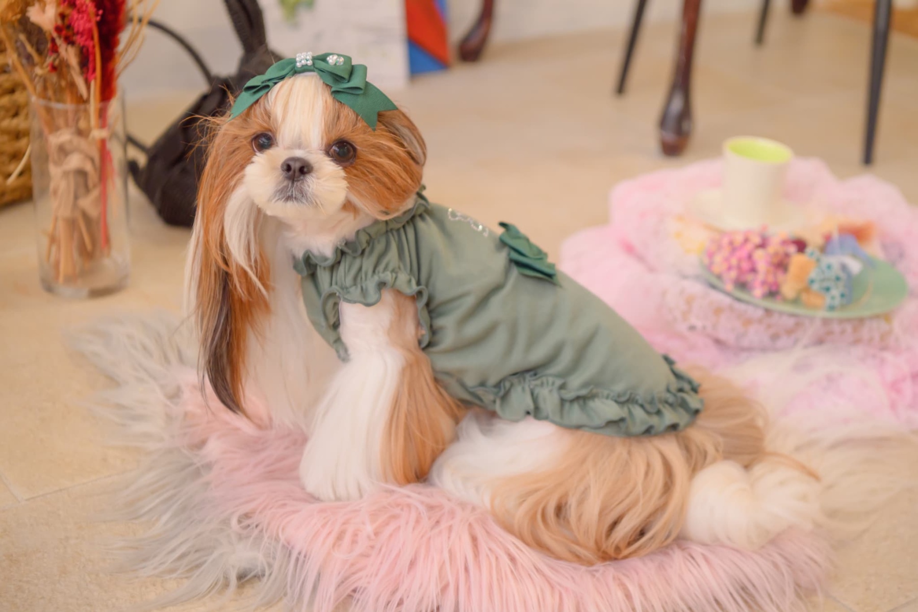 リボンカットソーワンピース