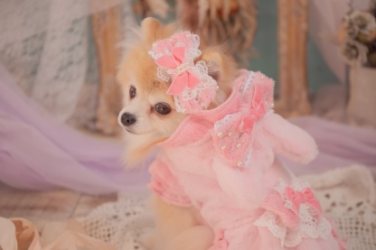 LB-324ファーデコレーションバレッタリボン