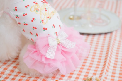 さくらんぼカットソードッキングワンピース