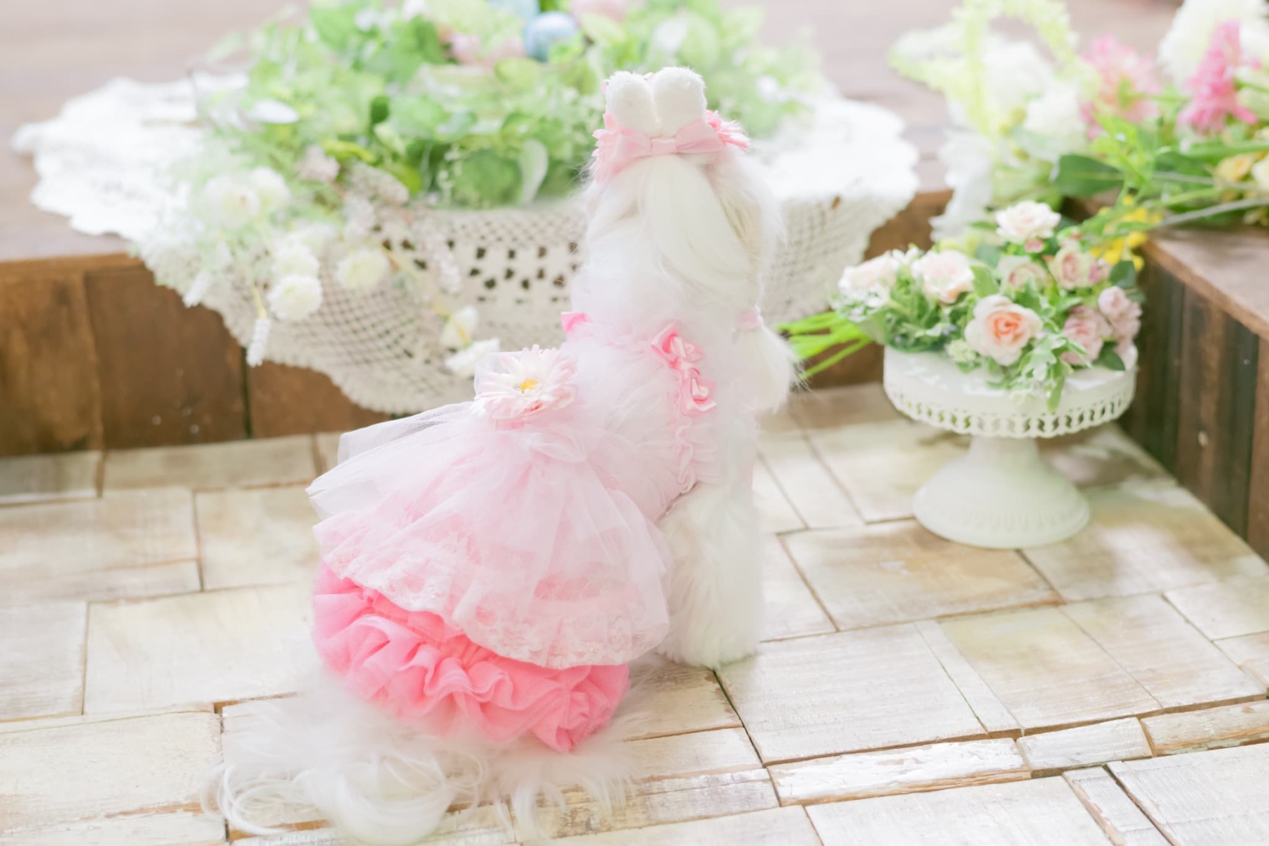 チュールフリルスカート（イエロー・ピンク）