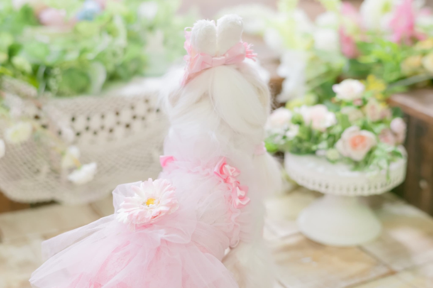 うさ耳バレッタリボンＭ