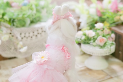 うさ耳バレッタリボンＭ