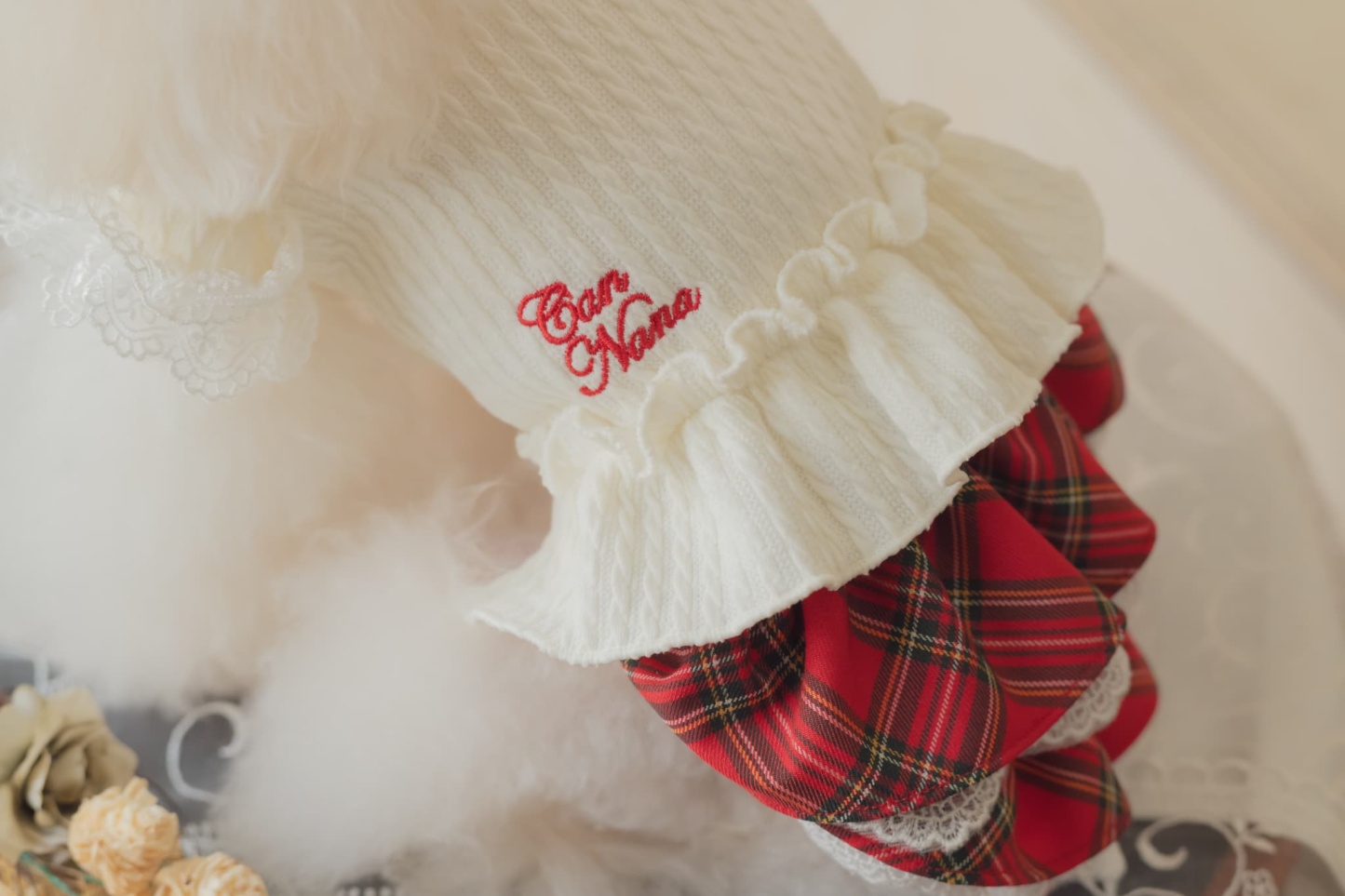 クラシカルチェックドッキングワンピース