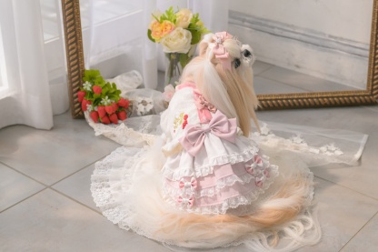 1176 いちご刺繍ハーフボレロ　