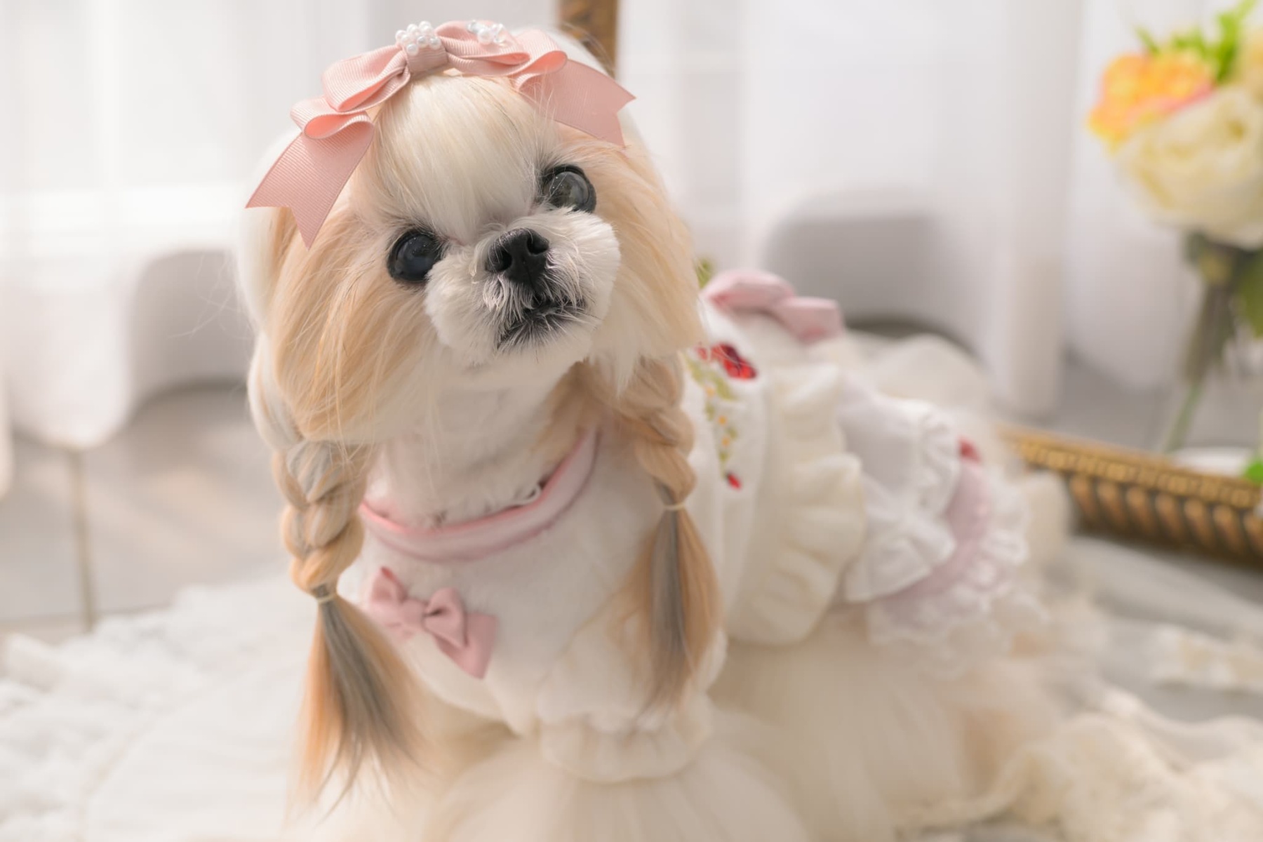 1176 いちご刺繍ハーフボレロ　