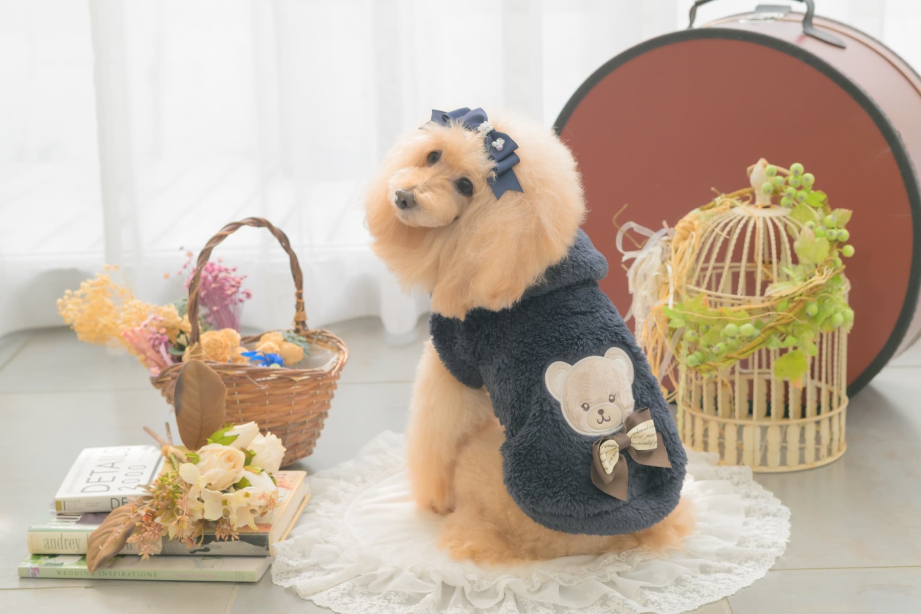 1172くまリボンボアジャケット