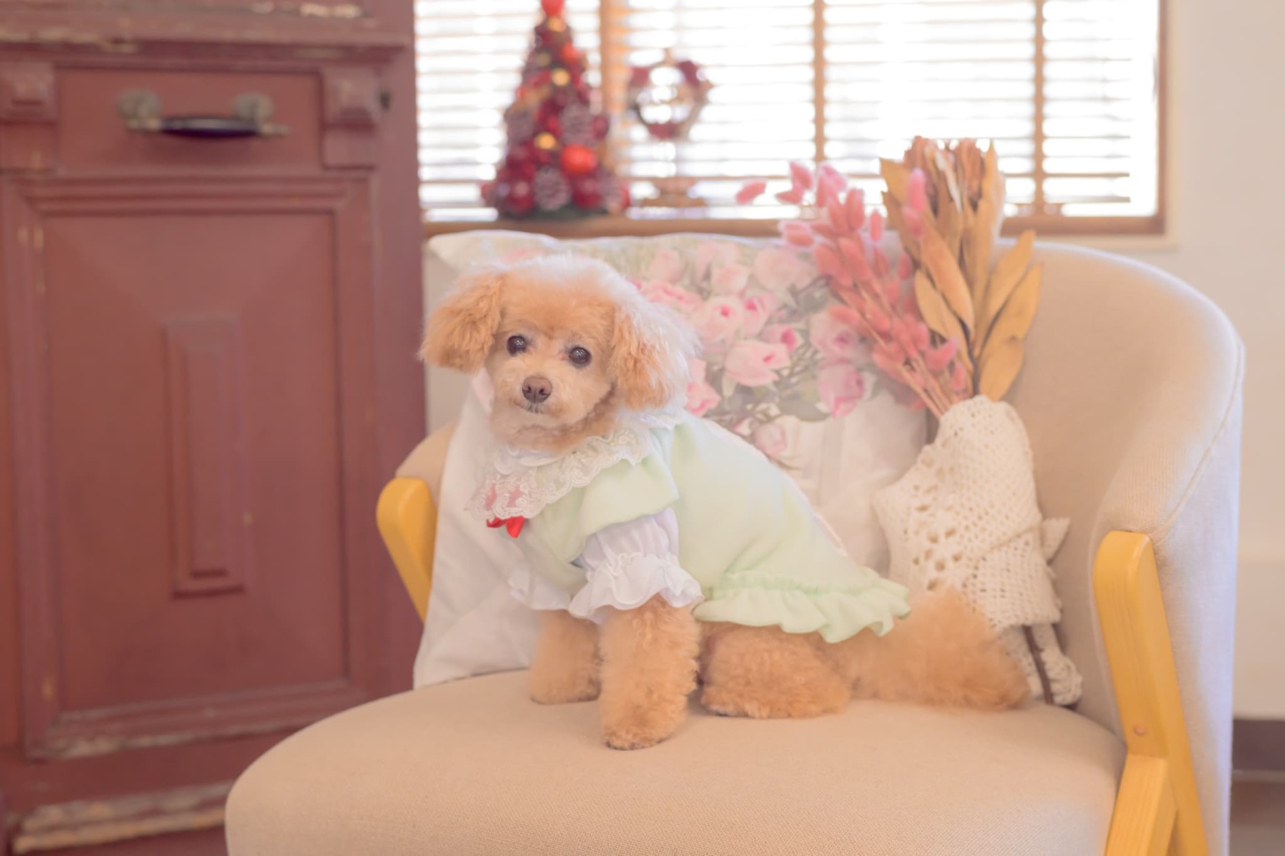 1171くまいちごフリースワンピース