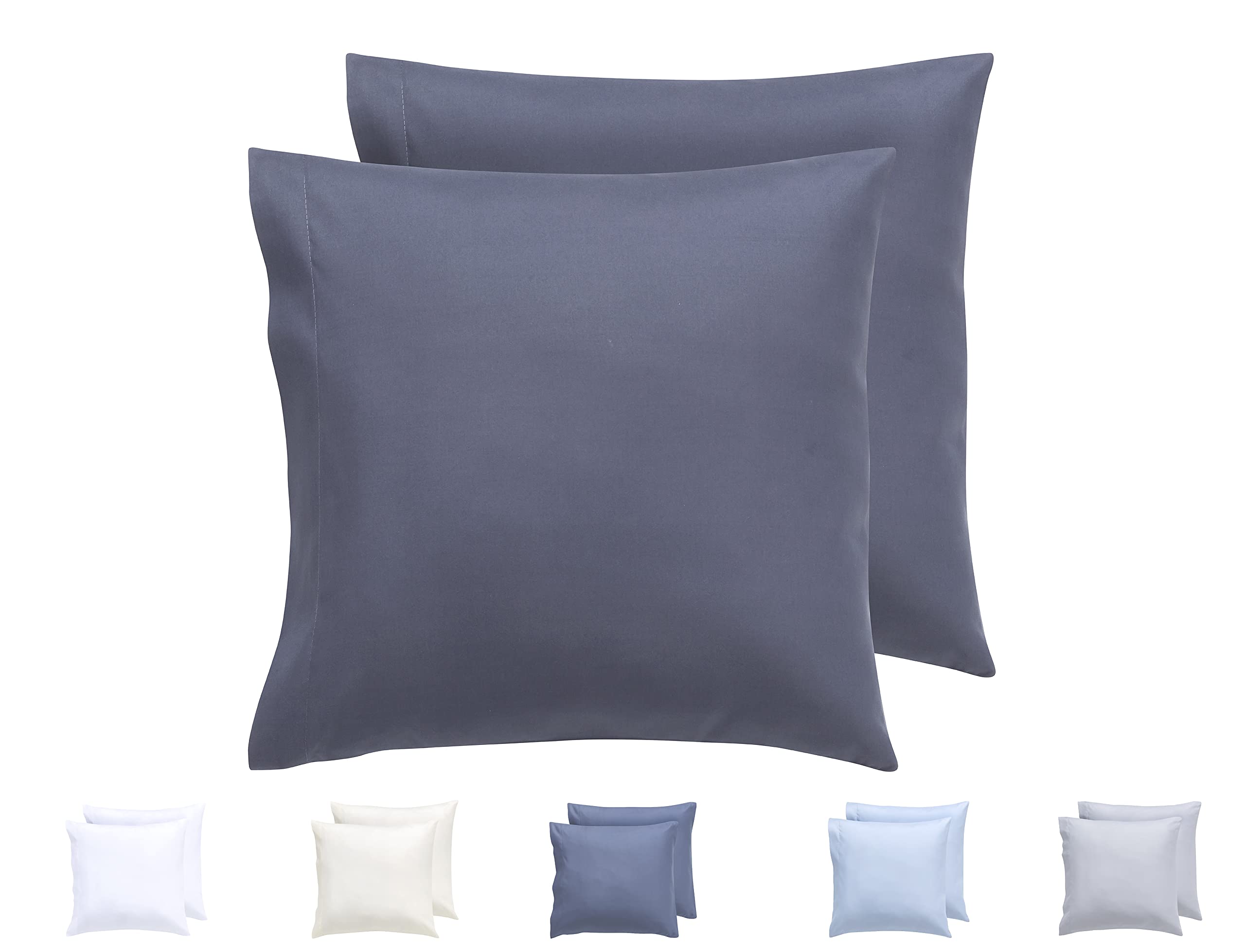 Juego de 2 Fundas de Almohada, Microfibra Extra Suave, hipoalergénicas. Juego de 2-90x40 cm Blanco