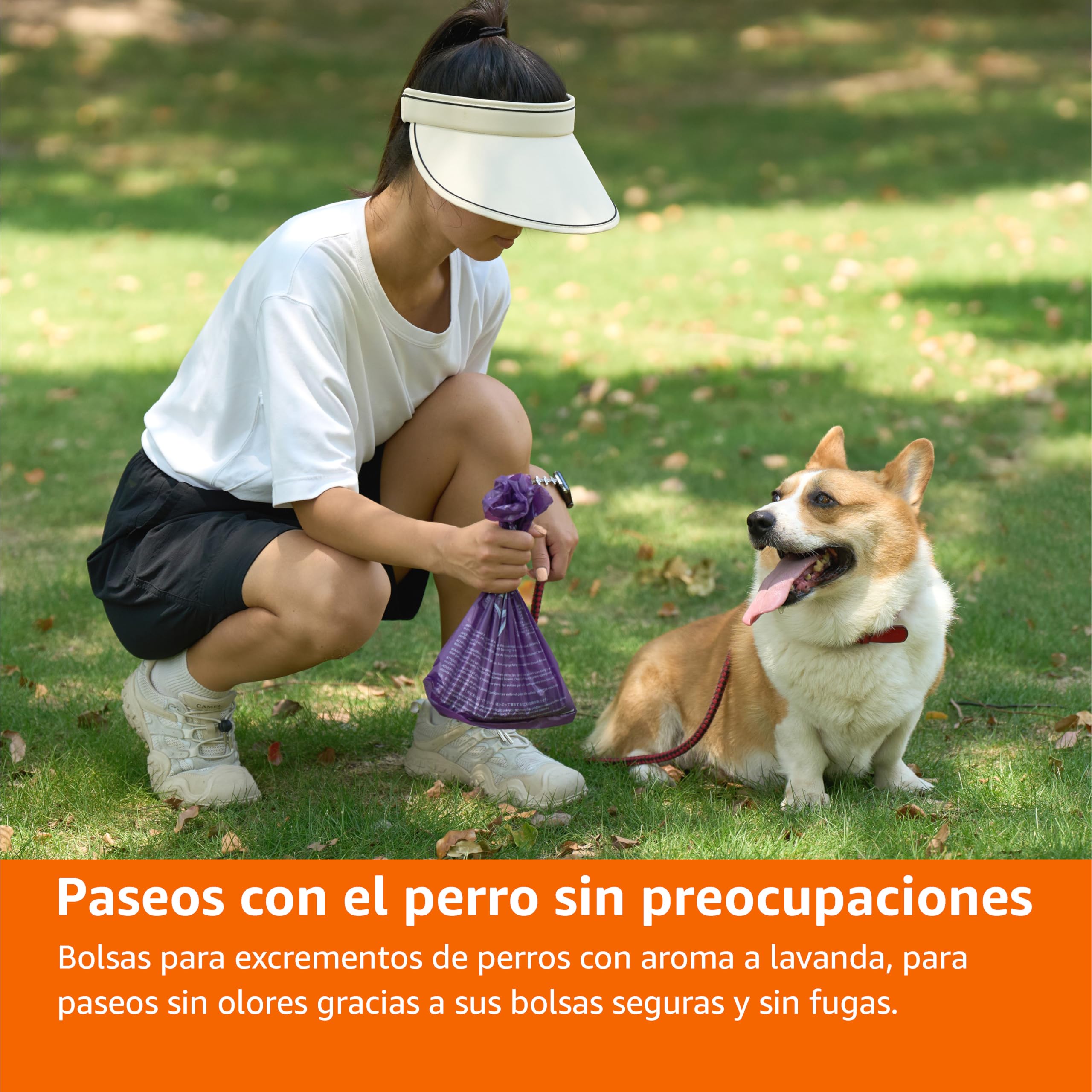 Bolsas para excrementos de perro (con dispensador y clip para la correa), inodoras, 600 bolsas (40 bolsas de 15 cada una)