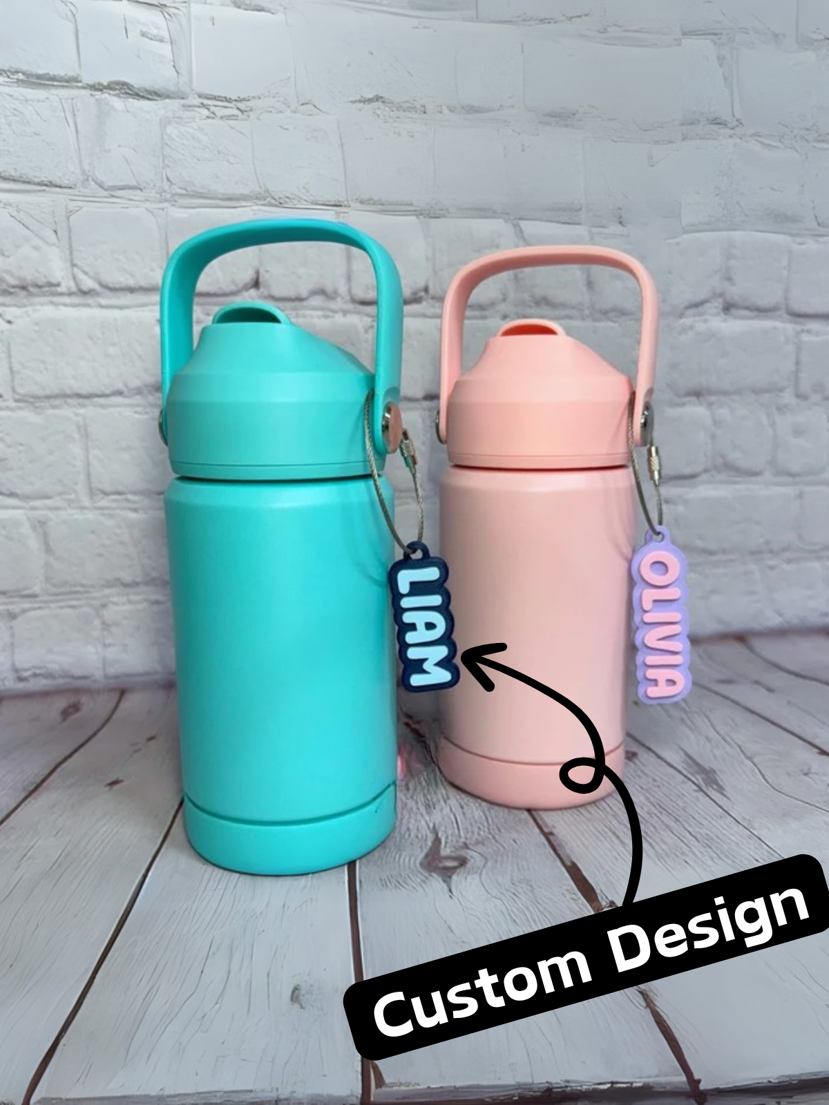 1 pcs Water Bottle Name Tag,Capital Letter Name Keychain,Small Name Tag With Wire,Personalized Name Tag,Bookbag Name Tag