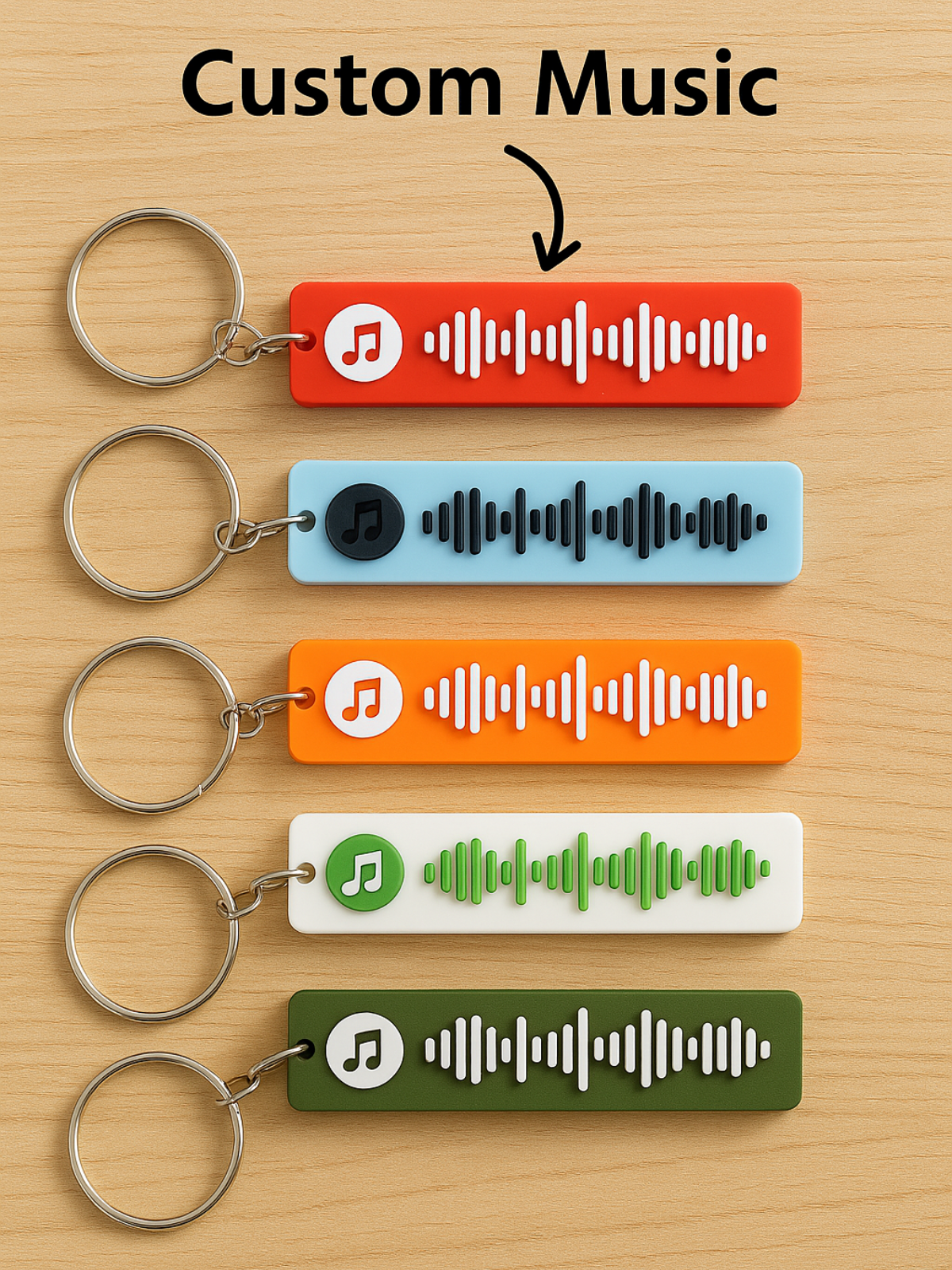 1 pcs Personalised Spotify code keychain, 24 colour options for individual design, Eco-friendly 3D printed music gift,  Customizable Personal Music Gift for Birthdays, Anniversaries, Valentine’s Day, Weddings, or Everyday Accessory