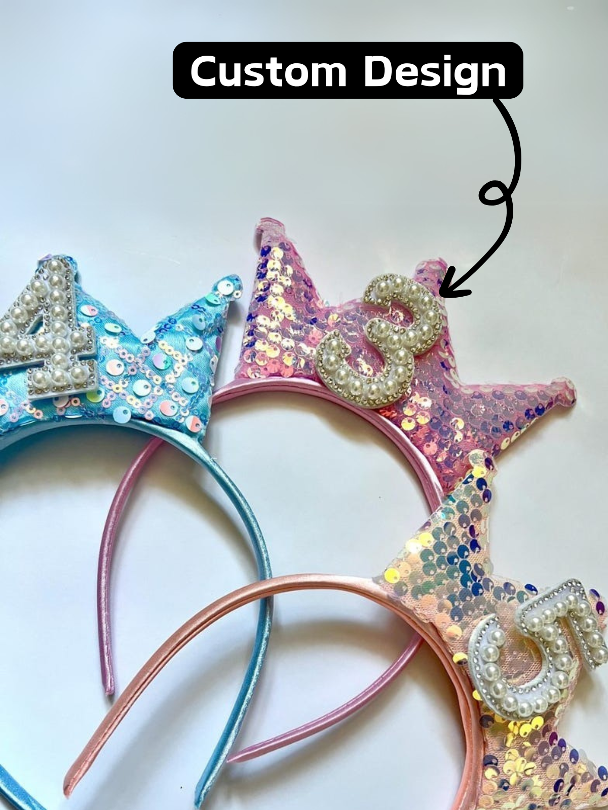 1 pcs Birthday Girl Party 4th 5th 6th 7th Birthday Crown Alice Band Headband
