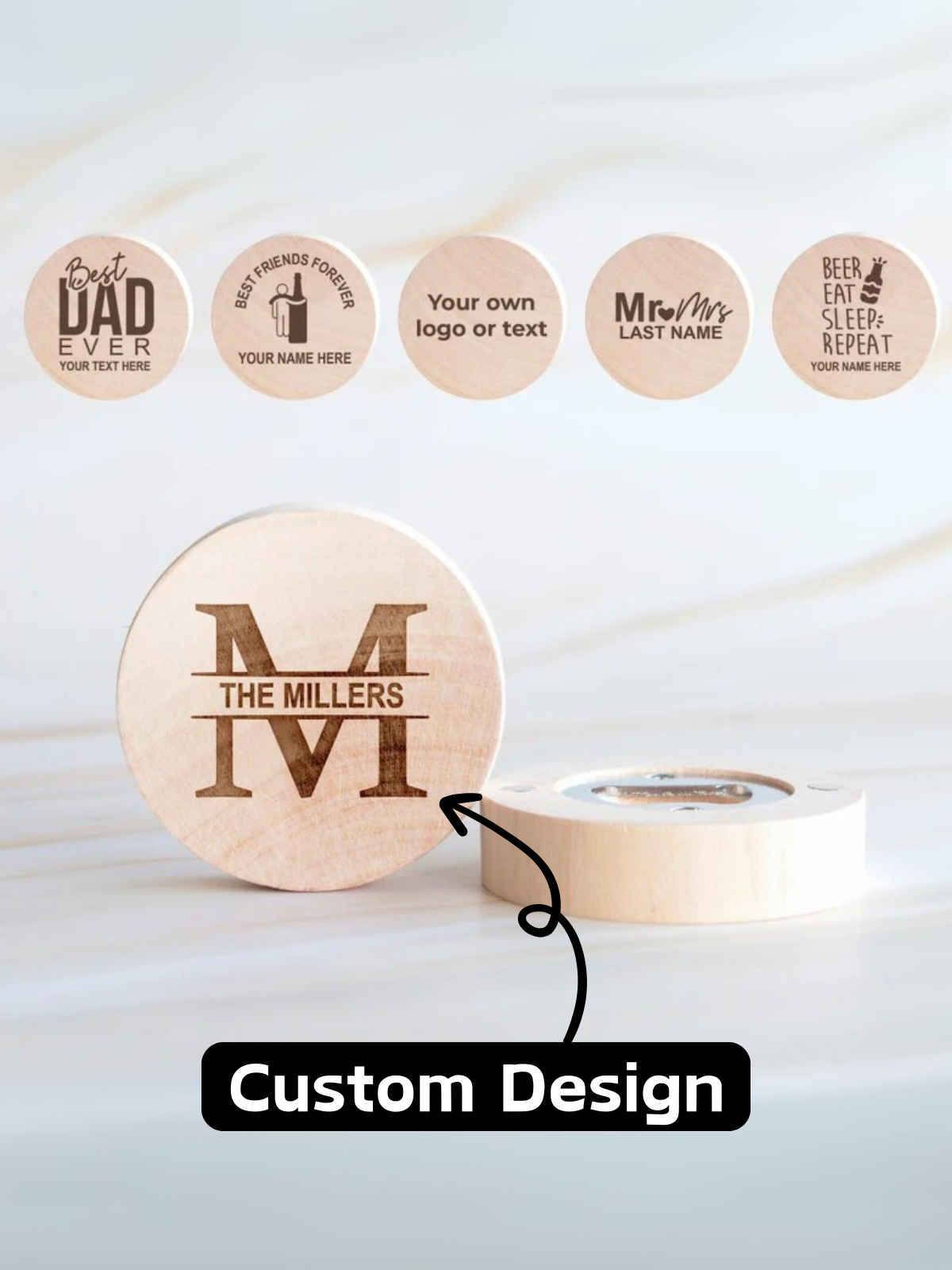 1 pcs Lot of custom wooden bottle opener wedding favors, personalized engraved beer opener bulk party favors & souvenirs, men gift father's day