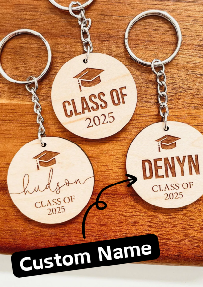 1 Piece Class of 2025 Keychain, Graduation Keychain, Grad Keychain, Custom Graduation Gift, Personalized Graduation Gift, Custom Keychain, Keyring