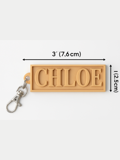 1 Piece Customizable Name Keychain or Zipper Pull, Choose your color and name!