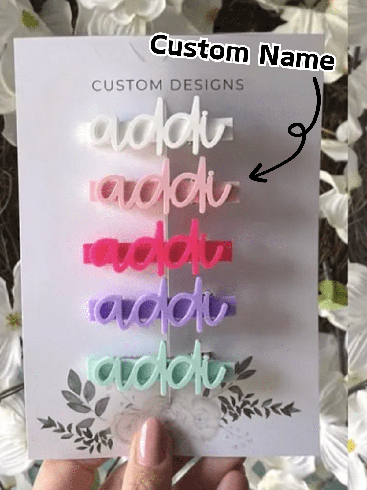 1 pc Custom Personalized Acrylic Hair Clip, Customizable Name Hair Bow, Alligator Claw Clip, Stylish Barrette, Durable Hair Accessory, Fashionable and Practical, Available in Multiple Colors, Perfect for Daily Wear, Special Occasions, Birthday Gifts, Holi